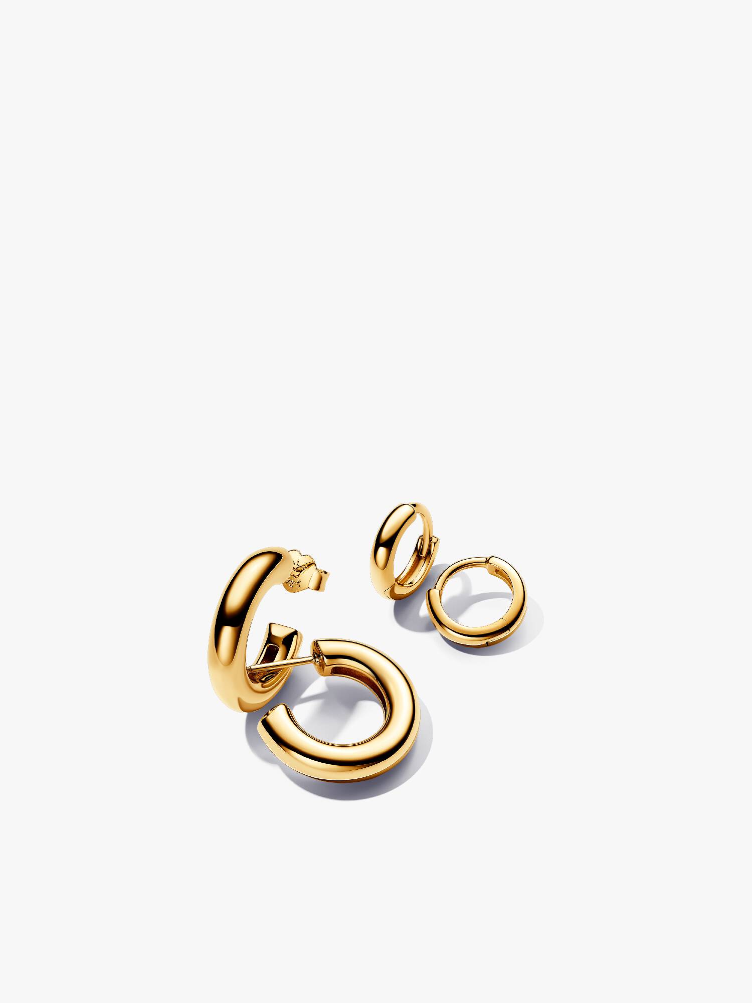 PANDORA ESSENCE 14k Gold-plated Round Hoop Earring Gift Set