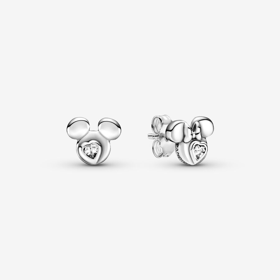 Disney Mickey Mouse & Minnie Mouse Silhouette Stud Earrings image number 0