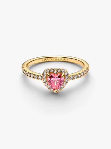 Elevated Pink Heart Ring