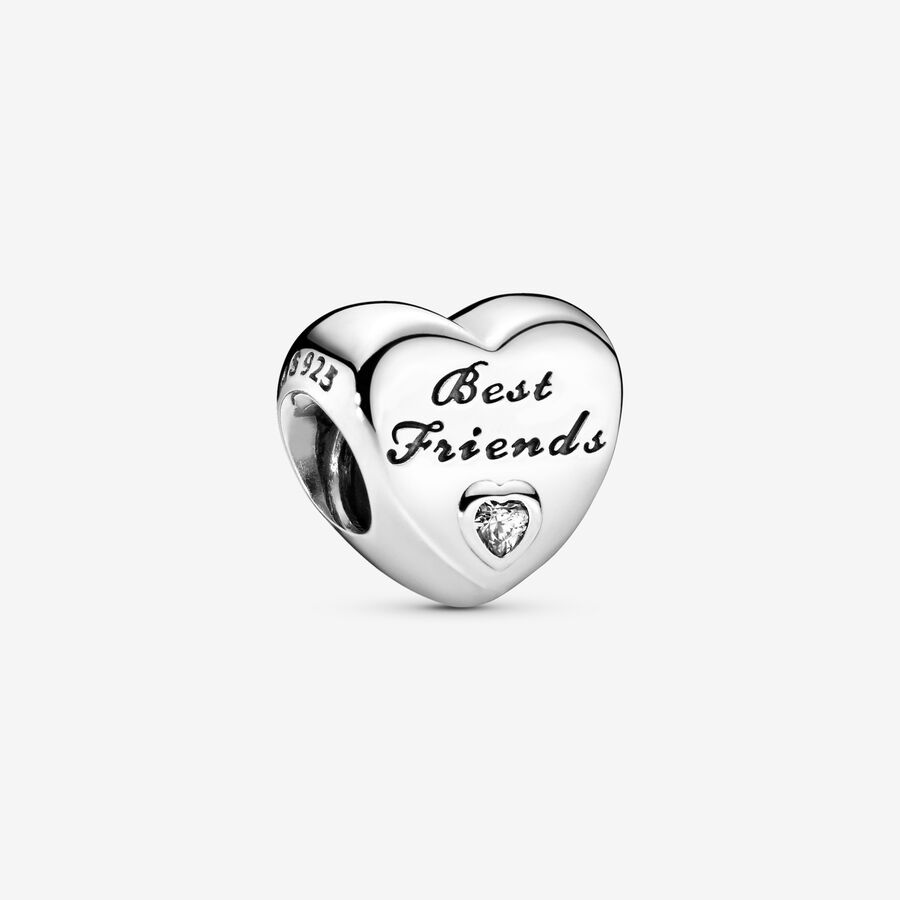 Fancy kjole Skab forstene Polished Best Friends Heart Charm | Pandora UK