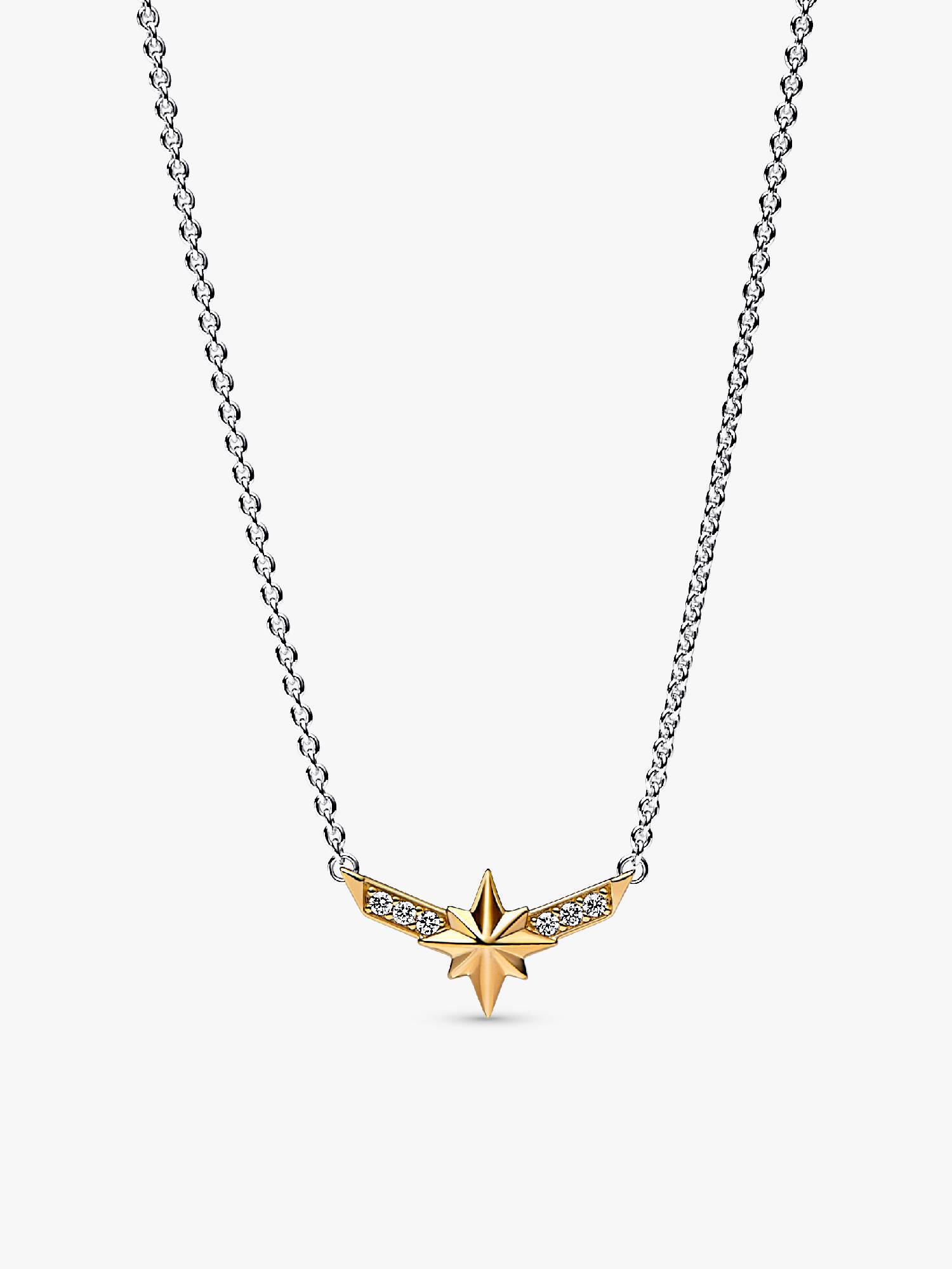 Marvel Captain Marvel Octogram Star Two tone Pendant Necklace