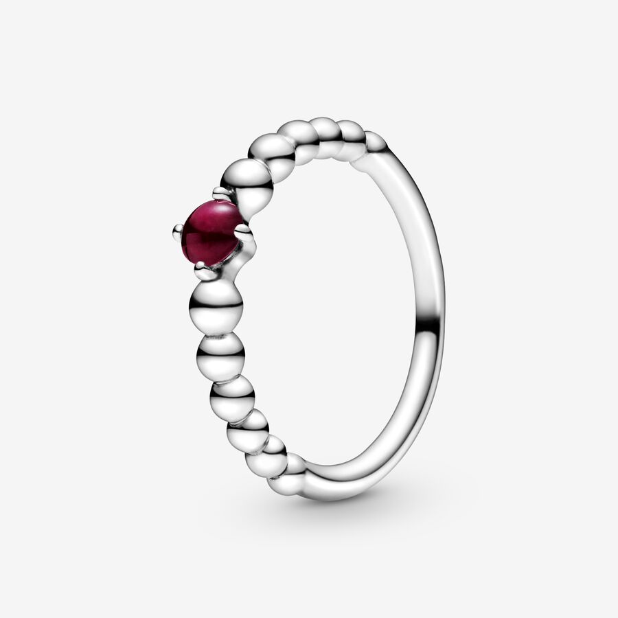 January Birthstone Beaded Ring image number 0