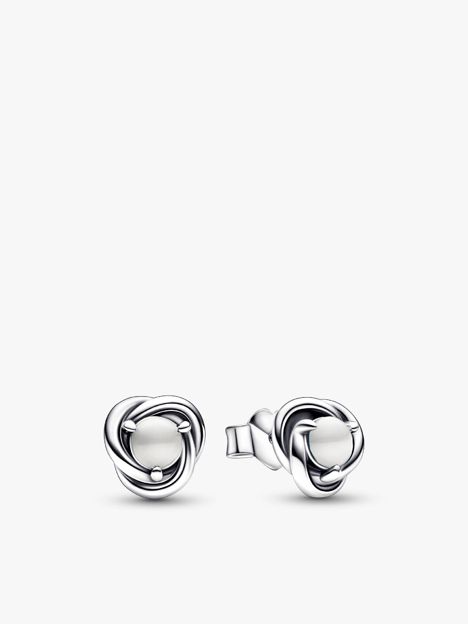 June Birthstone Eternity Circle Stud Earrings