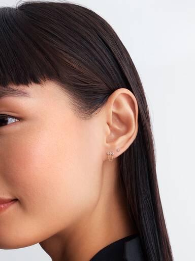 Pandora Era Lab-Grown Diamond Trio Chain Stud Earrings