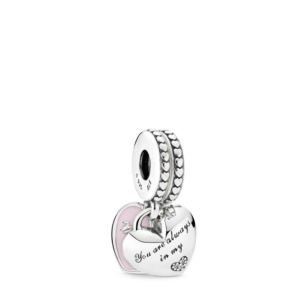 Mother & Daughter Hearts Dangle Charm