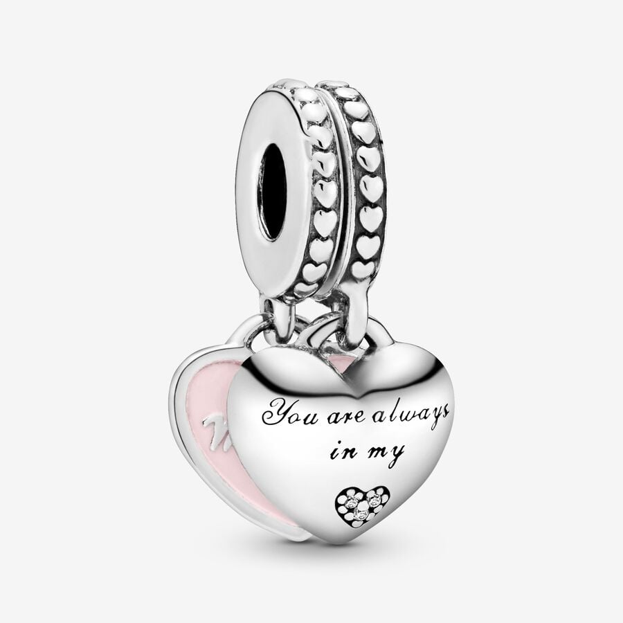 Mother & Daughter Hearts Dangle Charm image number 0