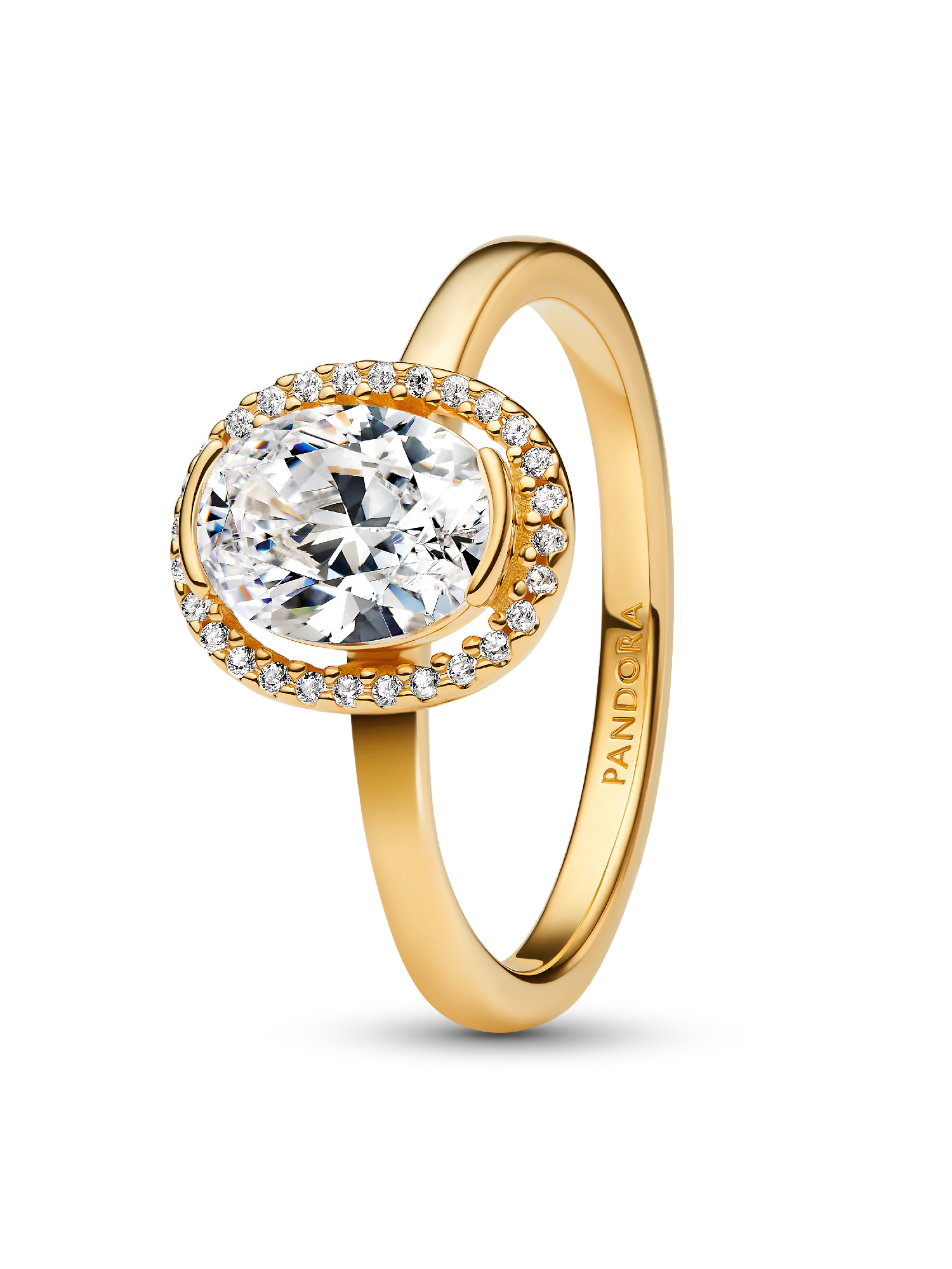 Oval Sparkling Halo Ring