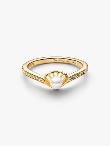 Disney Princess Ariel Shell Treated Freshwater Cultured Pearl Ring