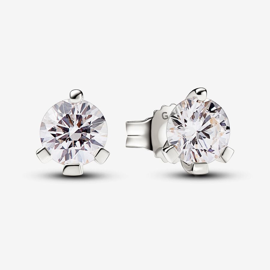 Pandora Nova 14k White Gold Lab-grown Diamond Earrings image number 0