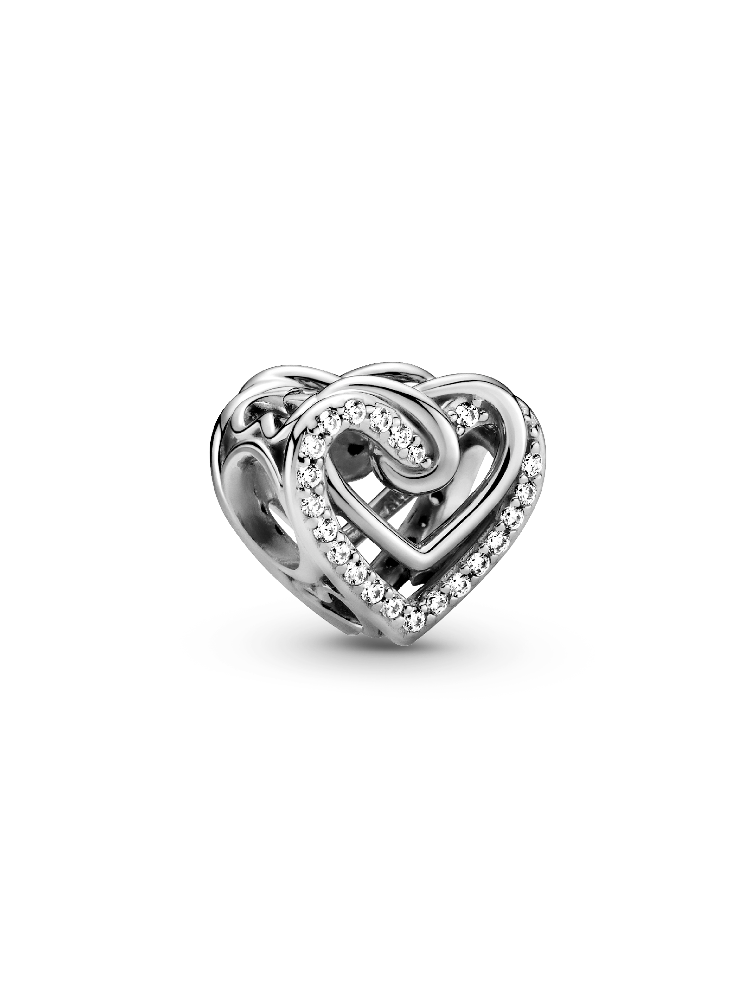 Sparkling Entwined Hearts Charm