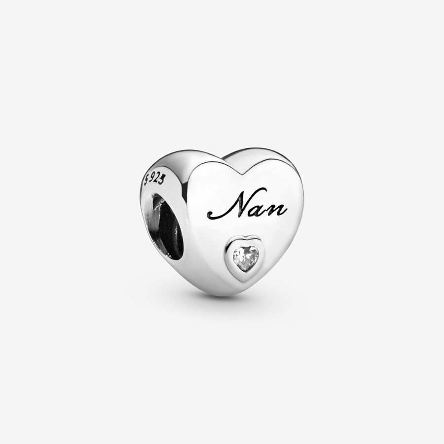 Polished Nan Heart Charm image number 0