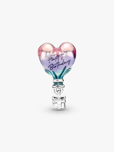 Happy Birthday Hot Air Balloon Charm