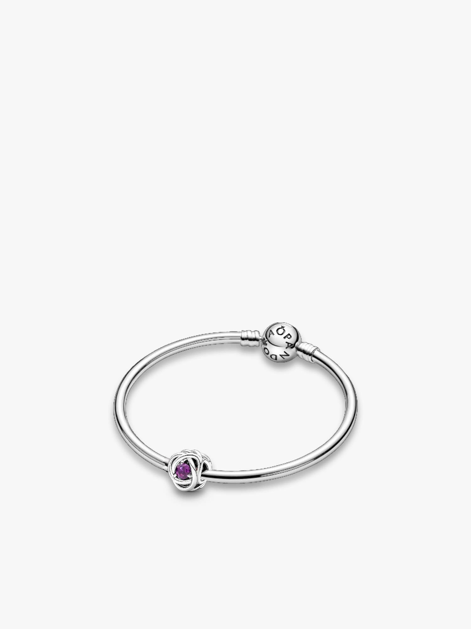 February Birthstone Eternity Circle Bangle Gift Set