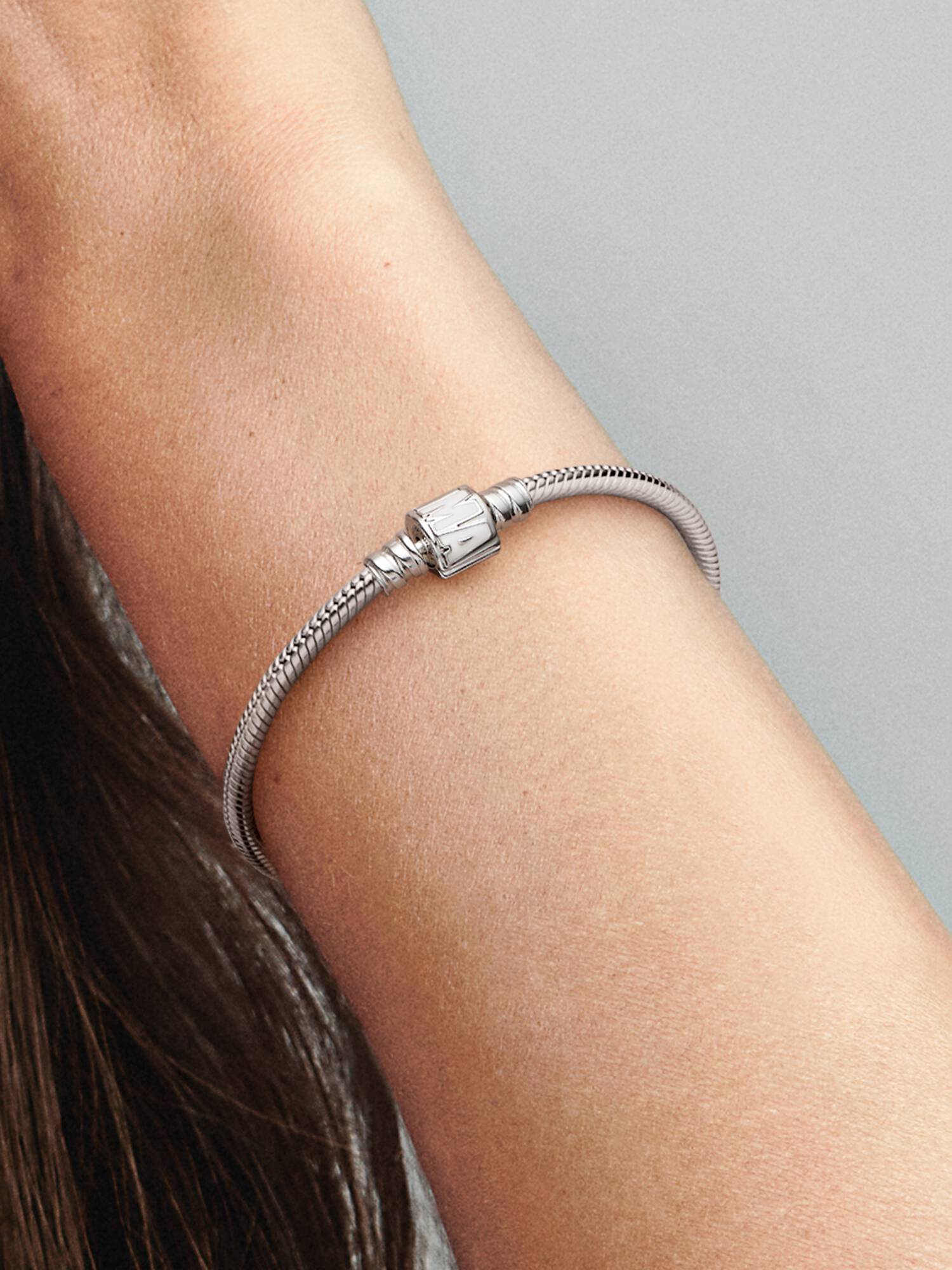 Pandora Moments Marvel Logo Clasp Snake Chain Bracelet