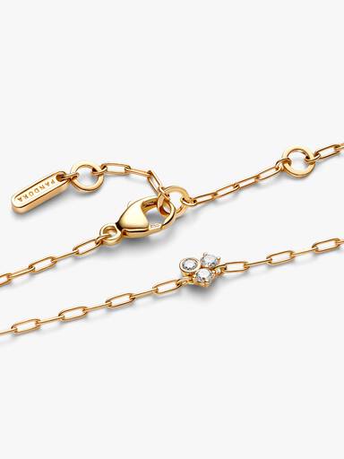 Pandora Era Bezel Lab-Grown Diamond Cluster Paperclip Chain Bracelet