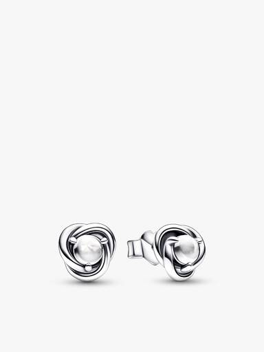April Birthstone Eternity Circle O Pendant and Earrings Set