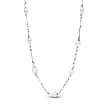 Treated Freshwater Cultured Pearl Station Chain Necklace