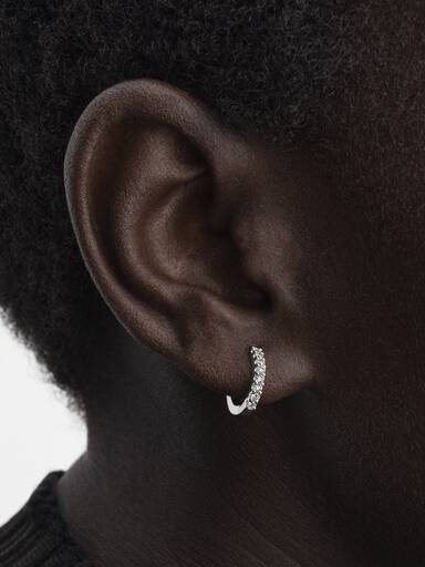 Pandora Era Lab-Grown Diamond Pavé Hoop Single Earring