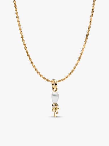 Baroque Pearl Squid Pendant Necklace