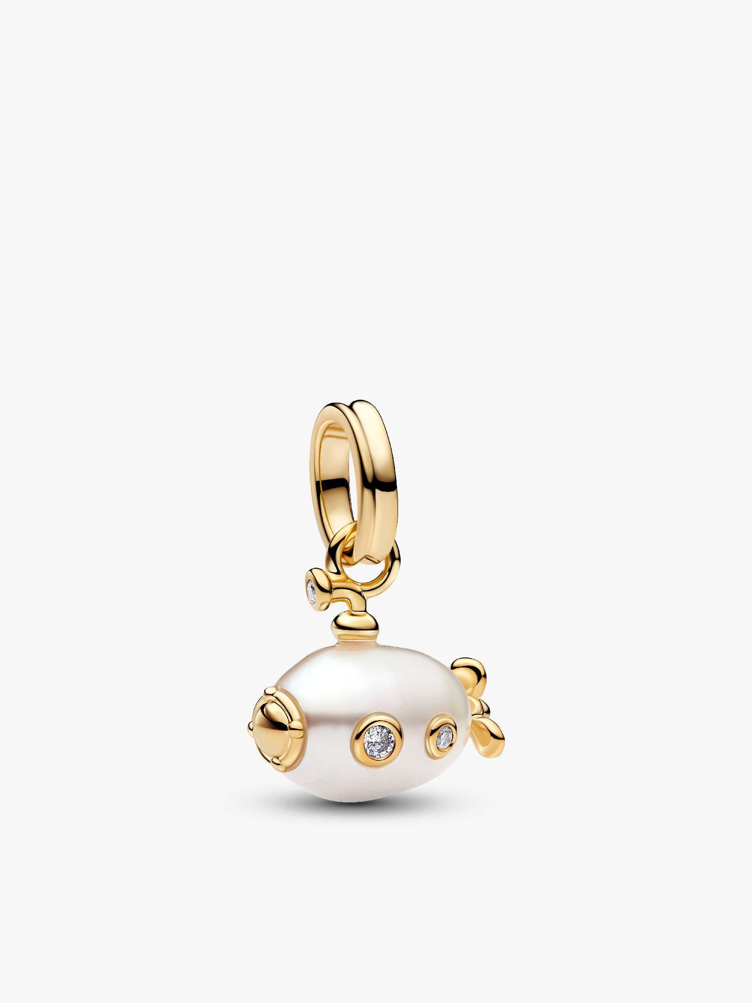 Treated Freshwater Cultured Baroque Pearl Submarine Dangle Charm