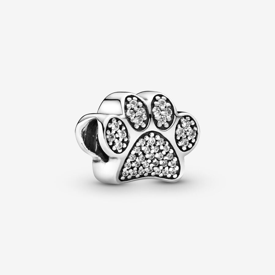 Sparkling Paw Print Charm image number 0
