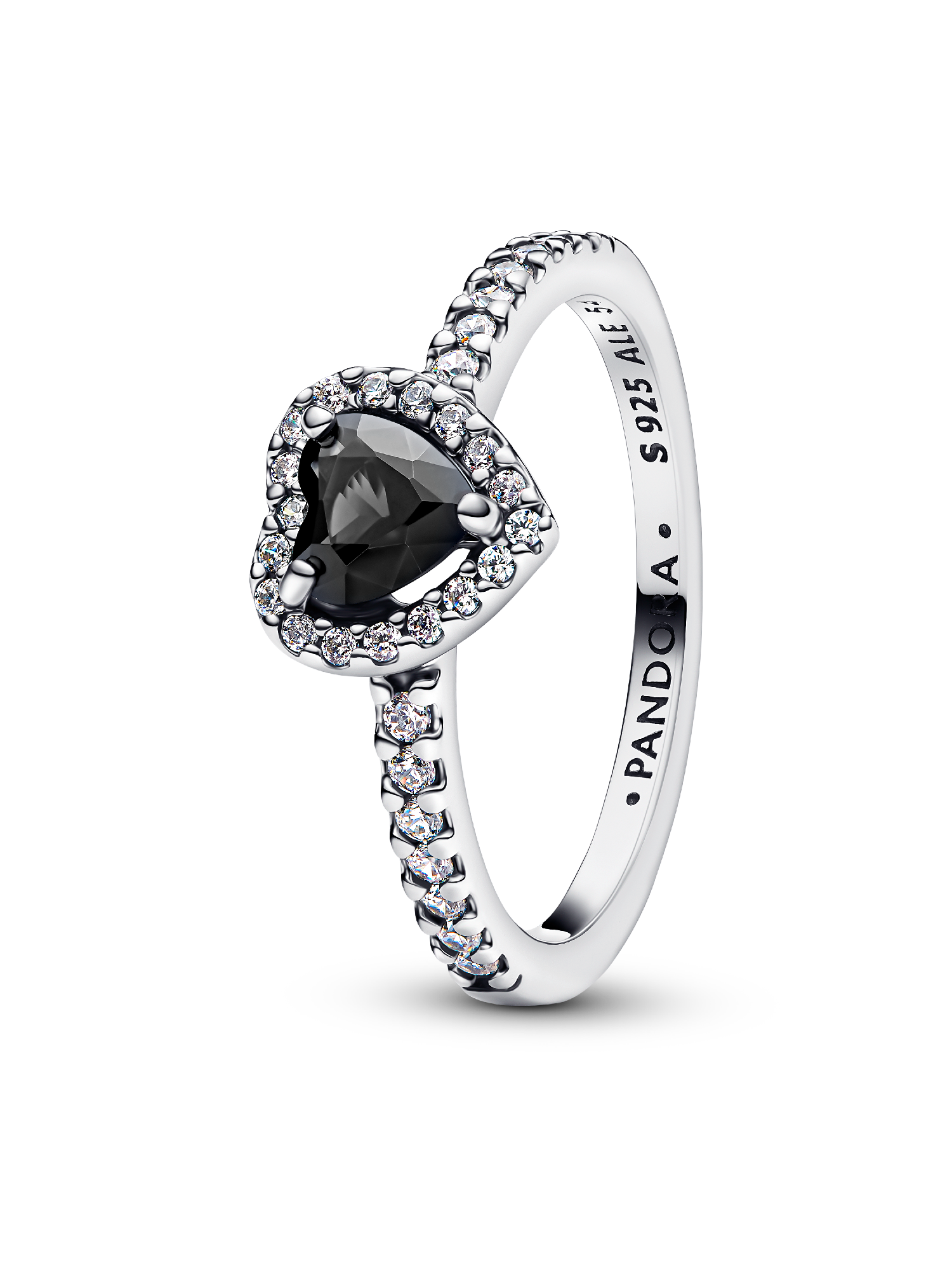 Elevated Black Heart Ring