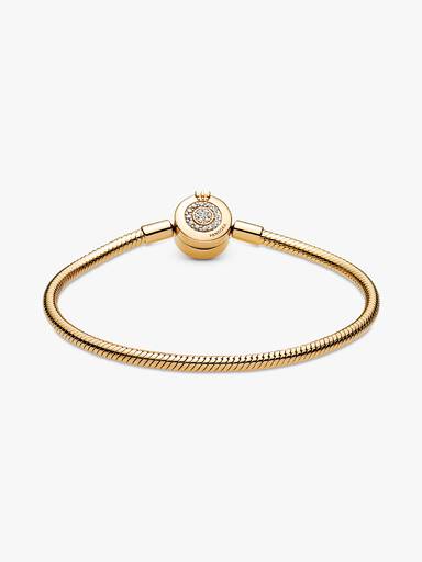 Sparkling Crown O Snake Chain Bracelet