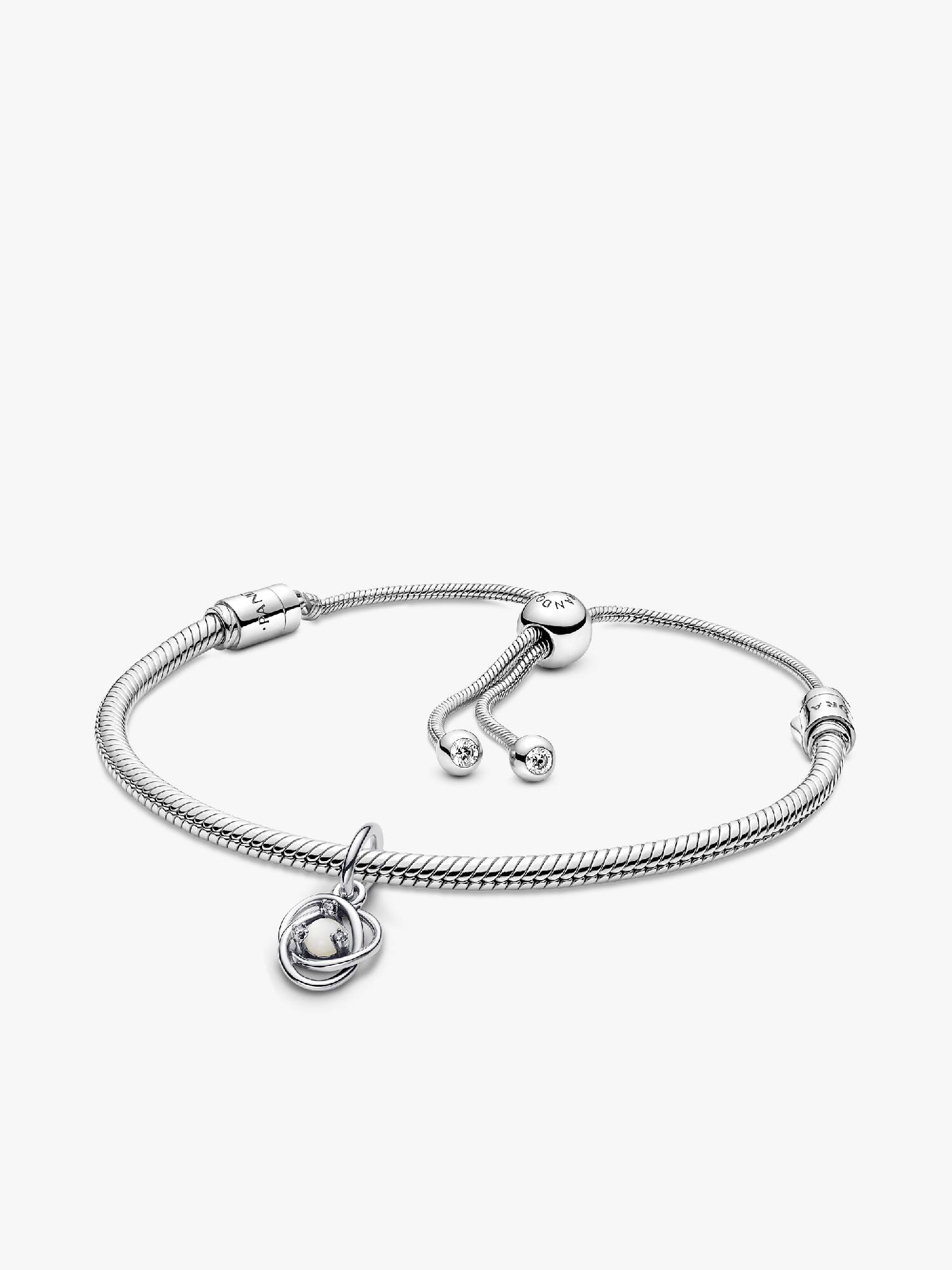 June Eternity Circle Dangle Charm Bracelet Set