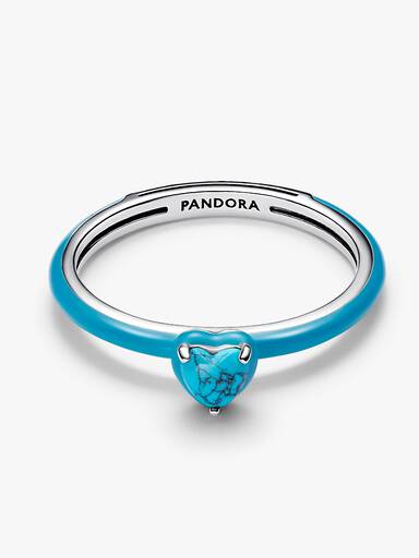 Turquoise-coloured Heart Stone Ring