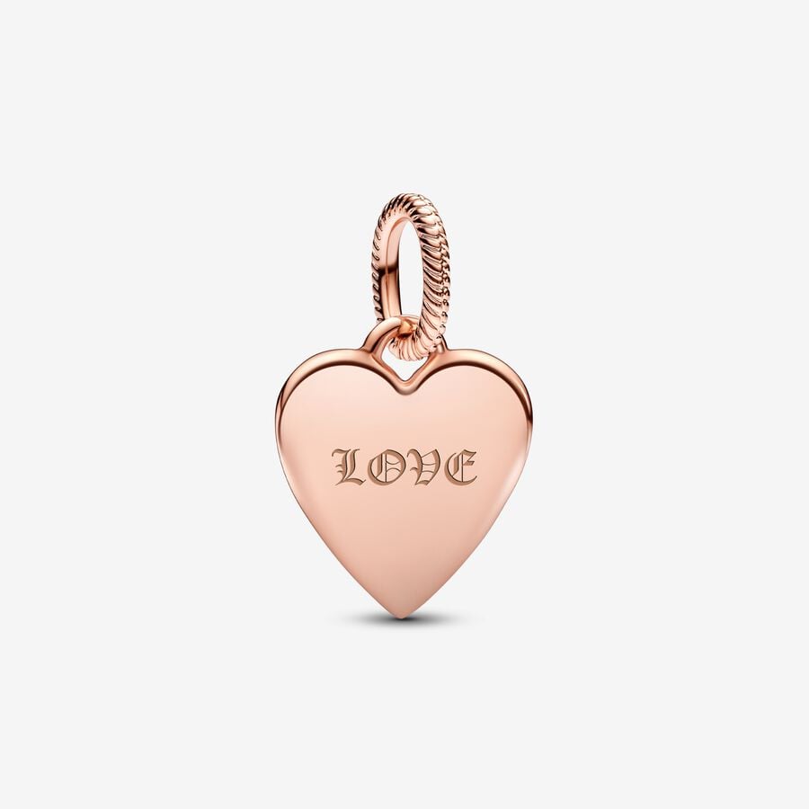 Engravable Heart Tag Pendant image number 0