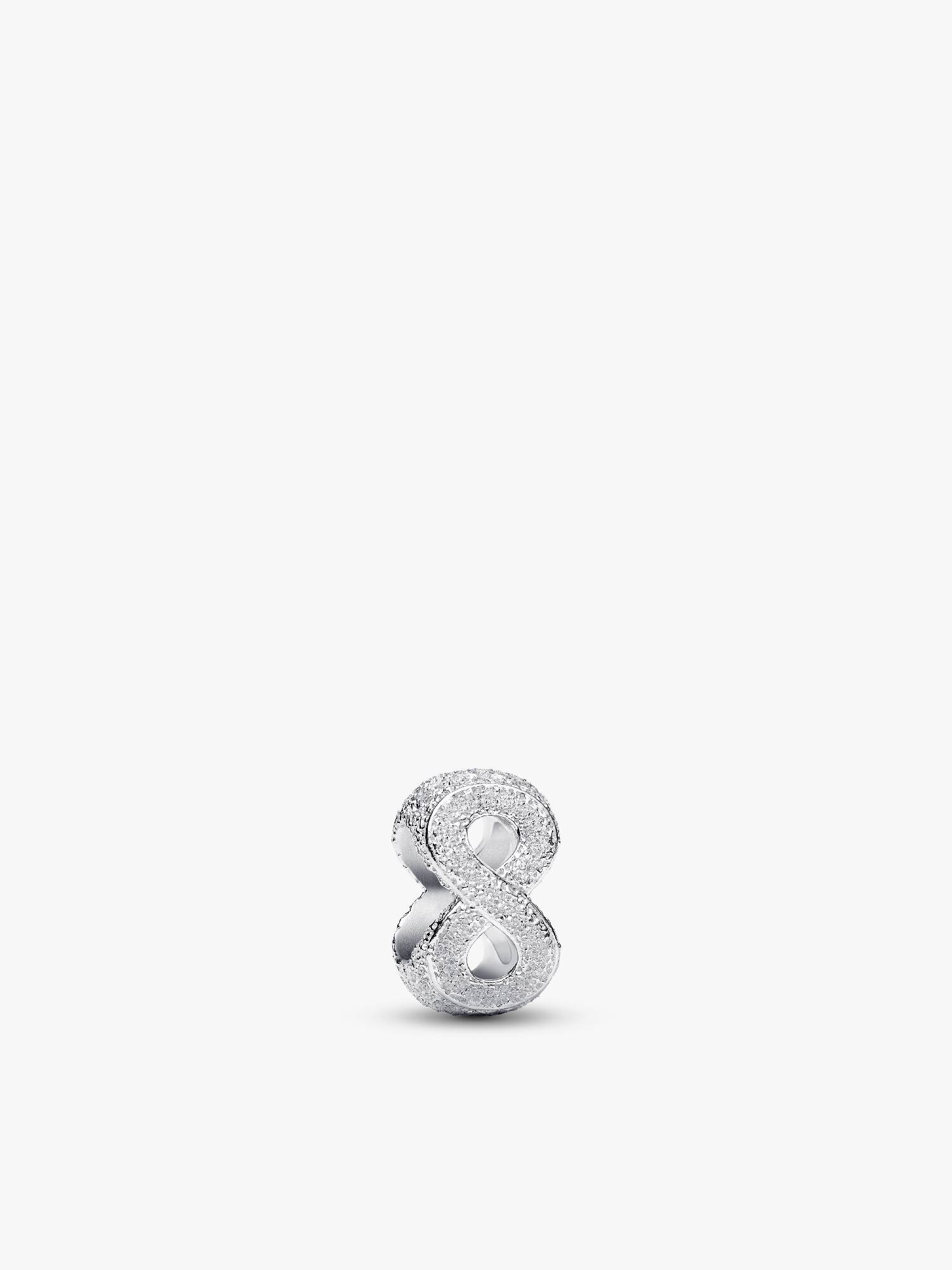 Textured Infinity Symbol Mini Charm