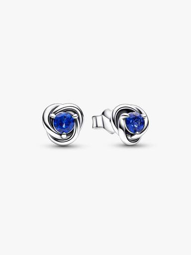 September Birthstone Eternity Circle Stud Earrings