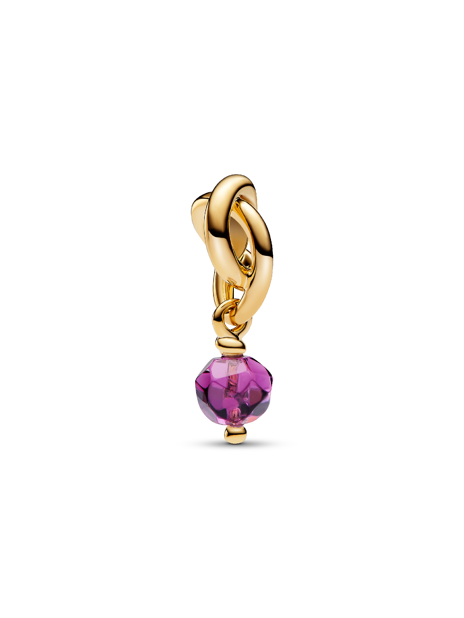 Faceted Purple Eternity Circle Dangle Charm