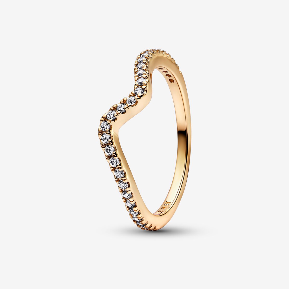 Sparkling Wave Ring | Pandora UK