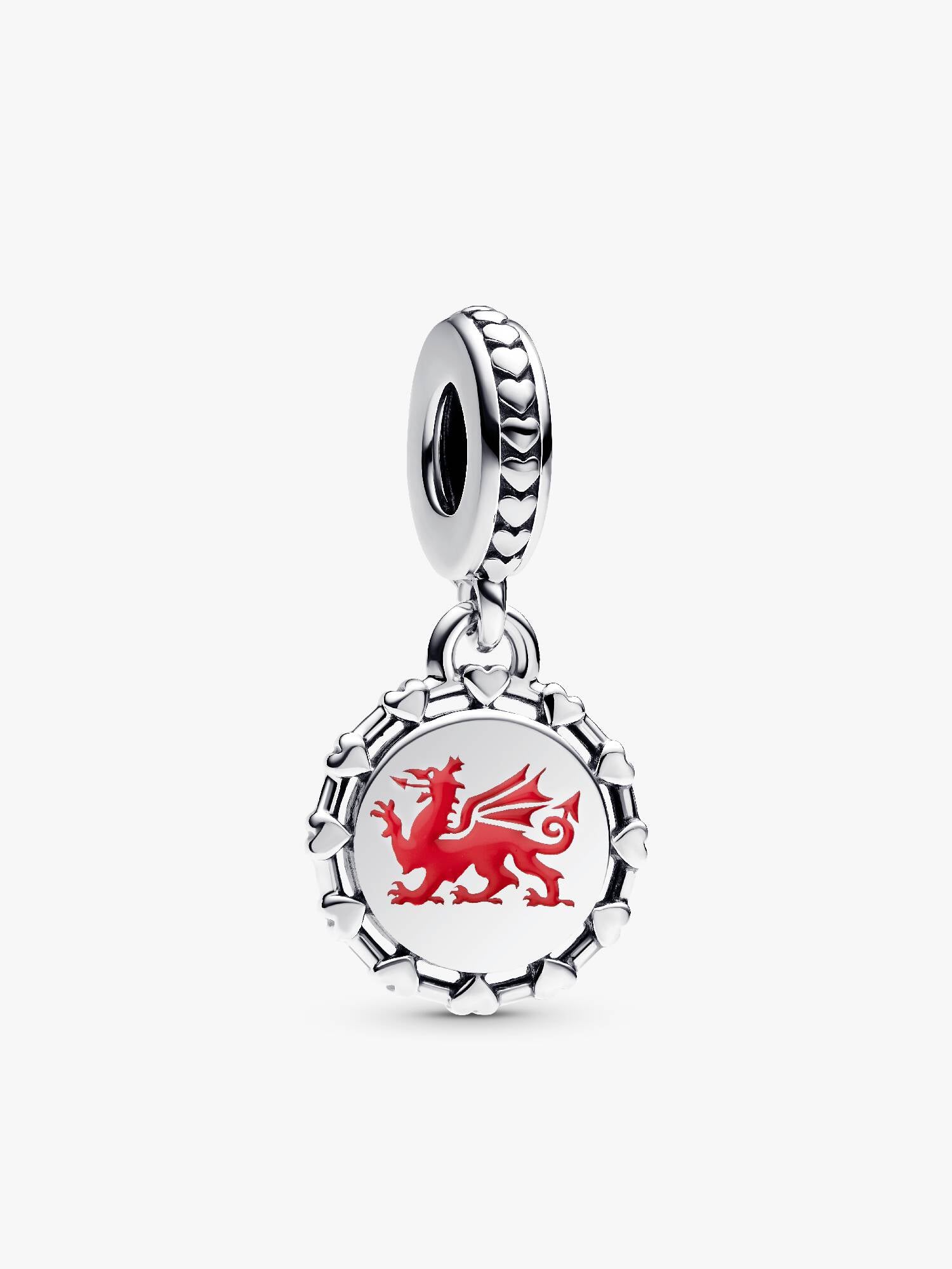 Engravable Welsh Red Dragon Dangle Charm