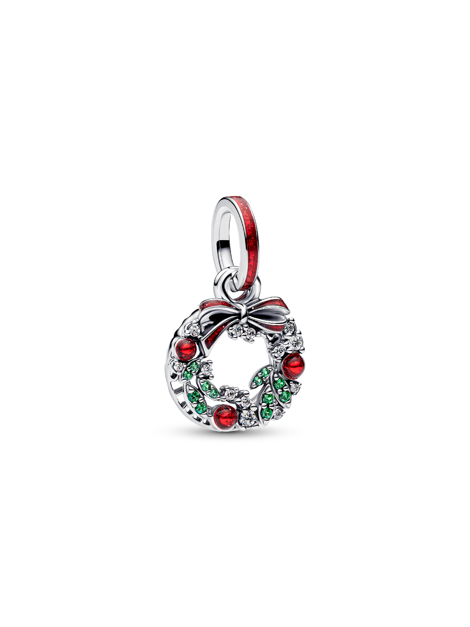 Holiday Wreath Double Dangle Charm
