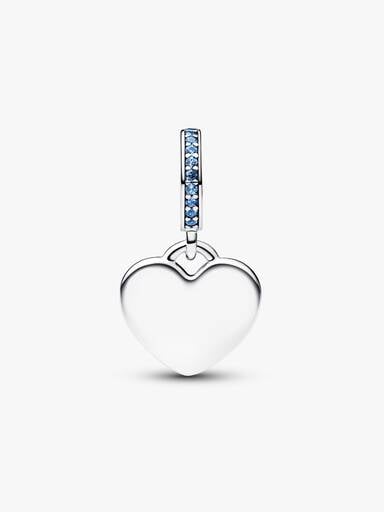 Heart Blue Stone Dangle Charm