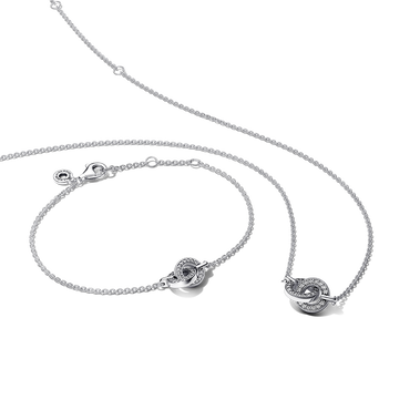 Pandora Signature Bracelet and Necklace Set