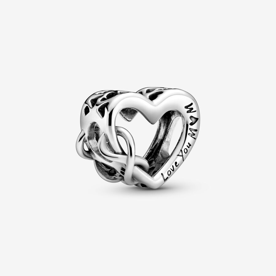 Love You Mum Infinity Heart Charm image number 0