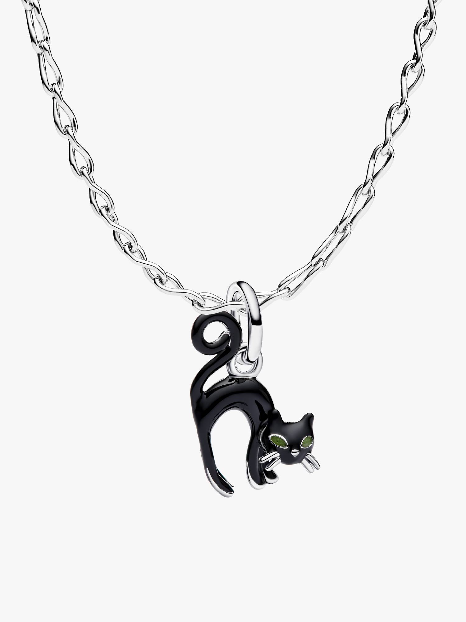 Halloween Black Cat Pendant Necklace