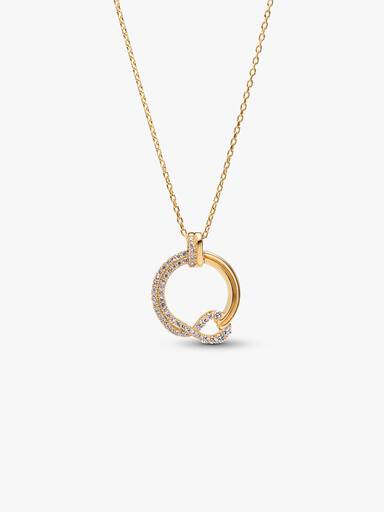 Pandora Infinite Lab-grown Diamond Pavé Circle Pendant Necklace