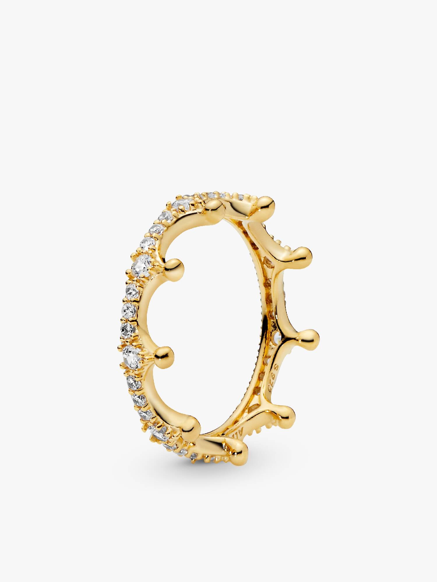 Clear Sparkling Crown Ring