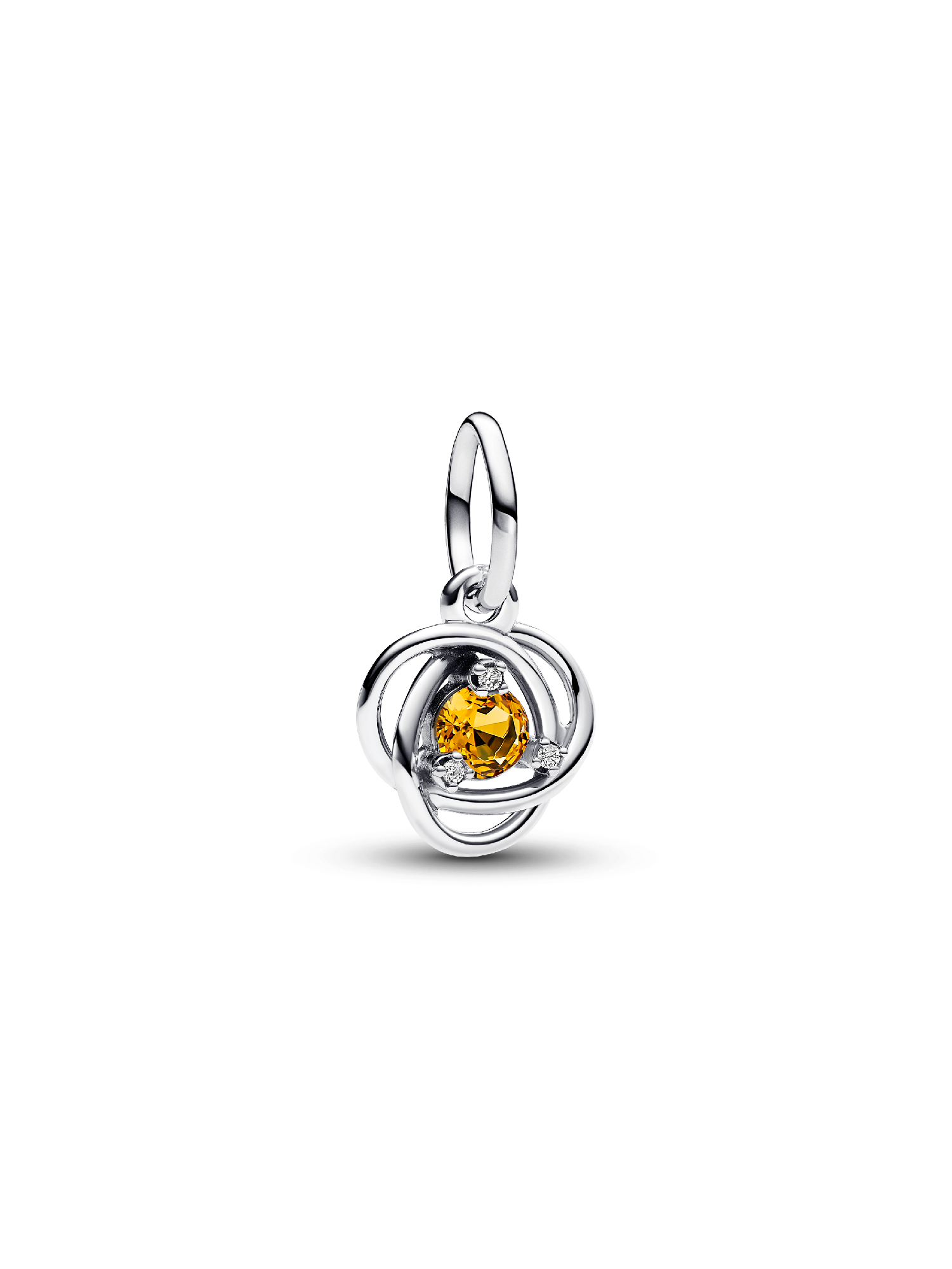 November Birthstone Eternity Circle Dangle Charm
