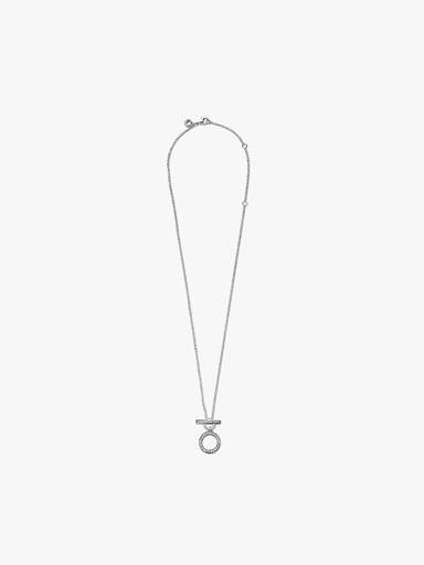 Double Hoop T-bar Necklace