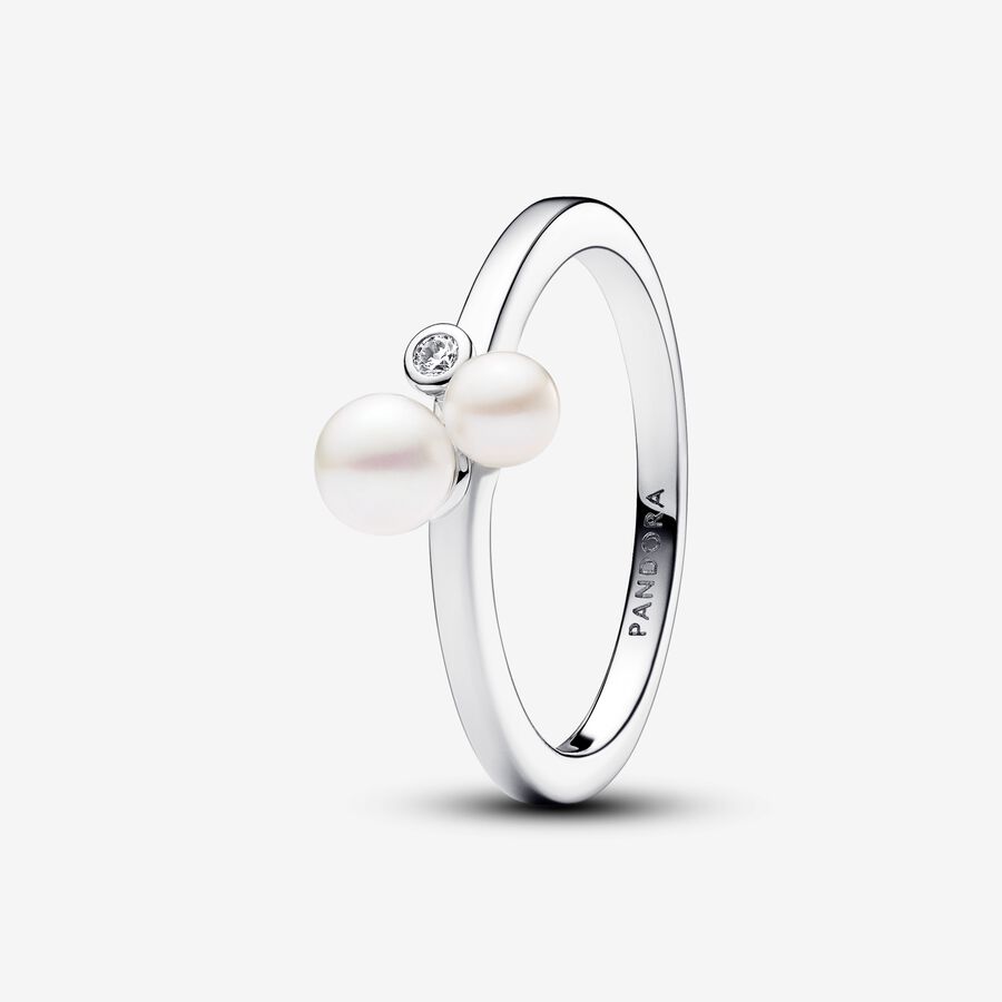 Duo Treated Freshwater Cultured Pearls Ring image number 0