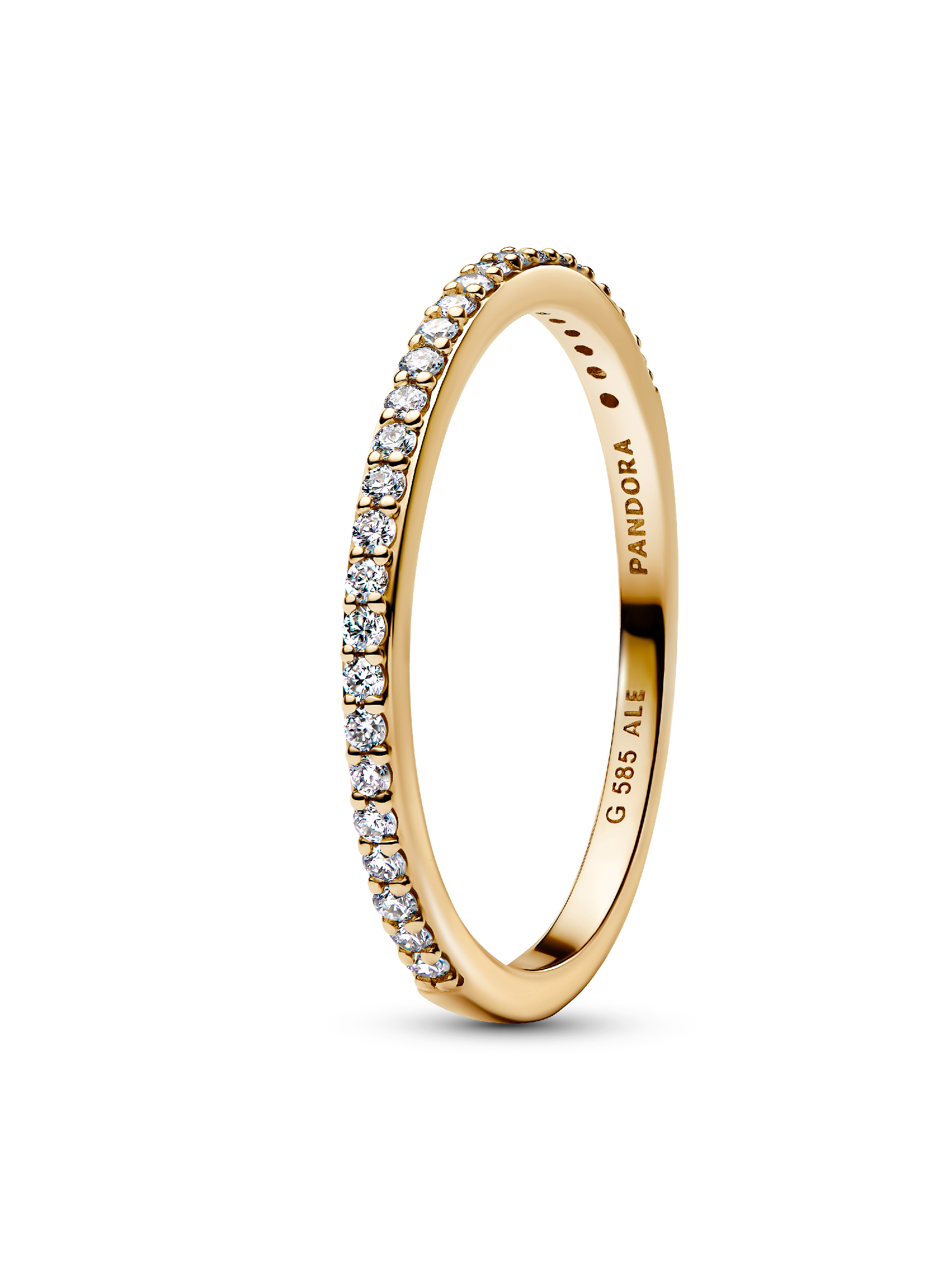 Pandora Era 14k Gold Lab-grown Diamond Half Eternity Pavé Band Ring