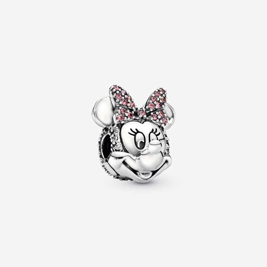 Disney Minnie Mouse Pink Pavé Bow Clip Charm image number 0