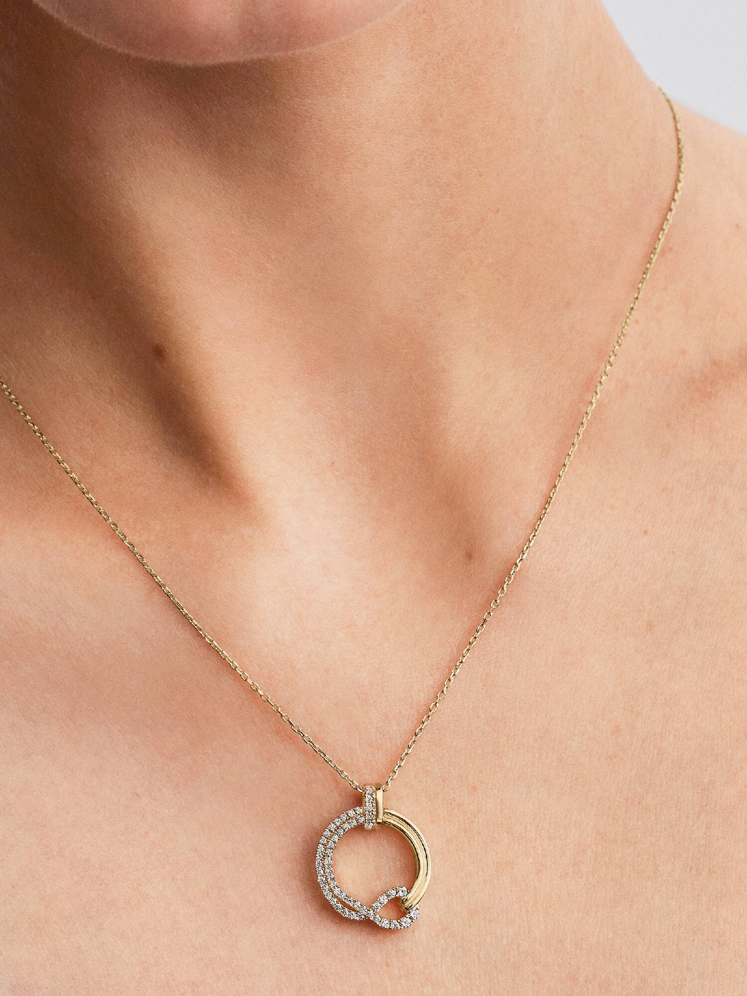 Pandora Infinite Lab-grown Diamond Pavé Circle Pendant Necklace