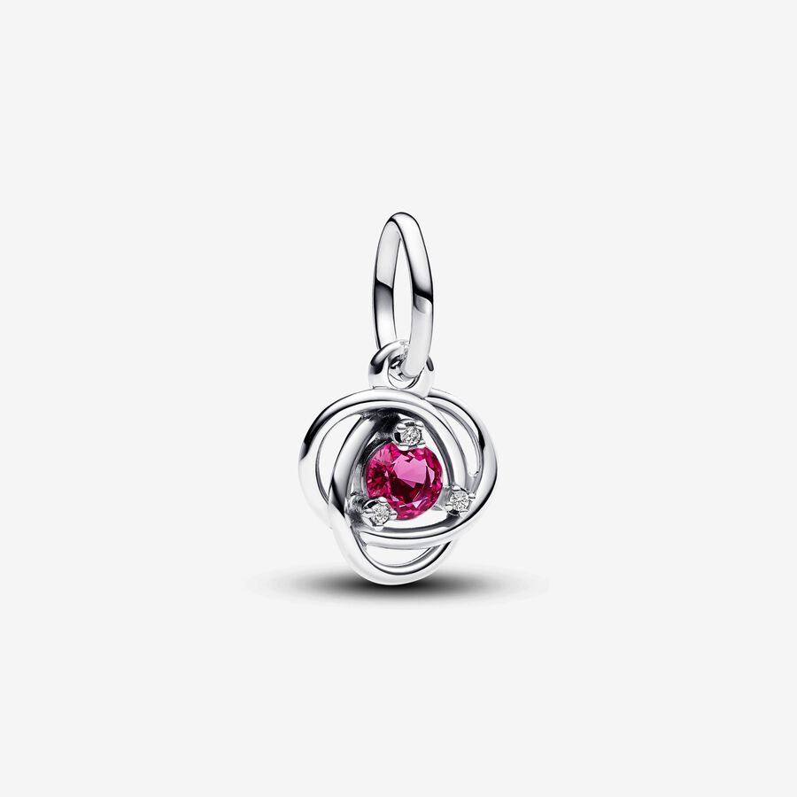 October Birthstone Eternity Circle Dangle Charm image number 0