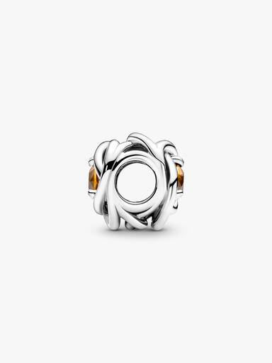 November Birthstone Eternity Circle Charm